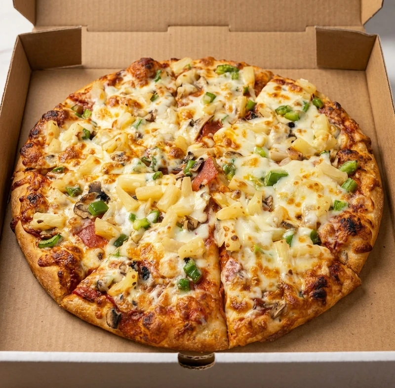Hawaiian pizza from Pizza Time, Hamilton Road, London, ON